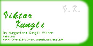 viktor kungli business card